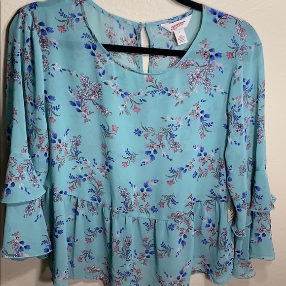 Blue floral blouse - Picture 1 of 4